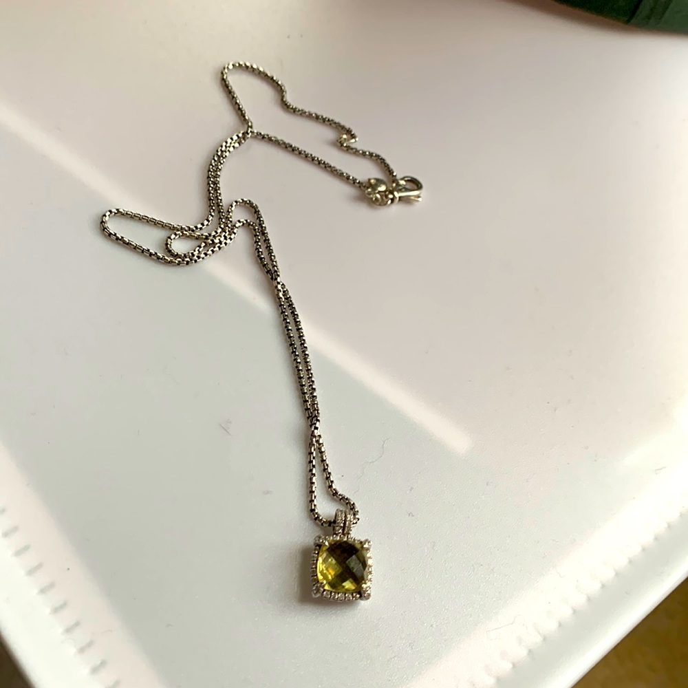 David Yurman Chatelaine Necklace In Lemon Citrine